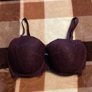 Victoria’s Secret • “Dream Angels” Purple Lace Demi Bra, Size 32 DDD